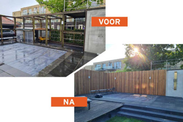 Maatwerk houten schuur gebouwd door Faas Timmerwerken in Lisse