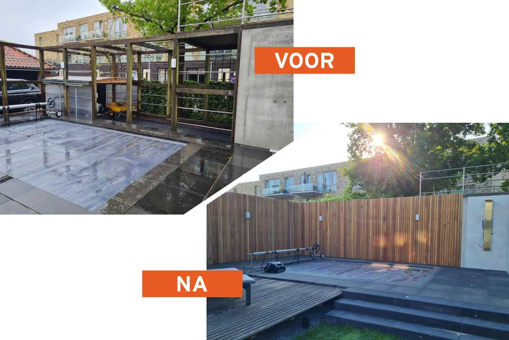Maatwerk houten schuur gebouwd door Faas Timmerwerken in Lisse