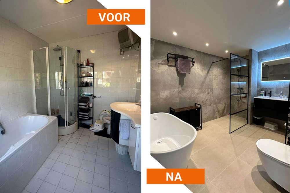 Renovatie van een badkamer met luxe uitstraling